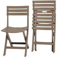 Стул Domfy Garden Chair коричневый (пластик, 2 штуки)