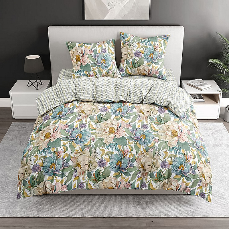 Изображение товара Комплект постельного белья Bravo Фиори семейное поплин 70x70 см