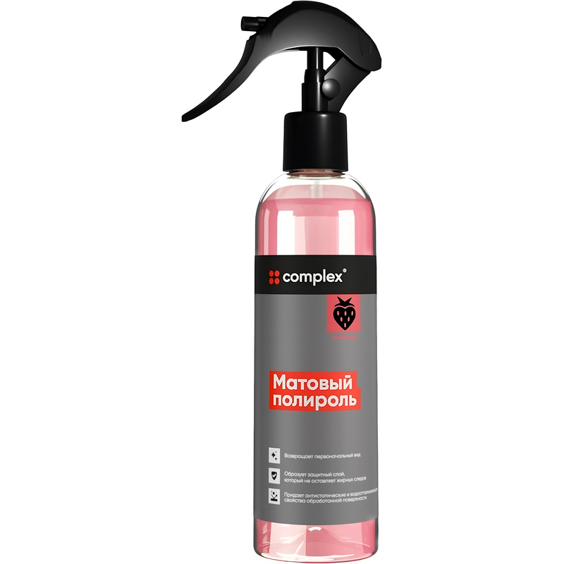 Изображение товара Полироль для салона матовый Vortex Complex Politura Milk Земляника 250 мл концентрат