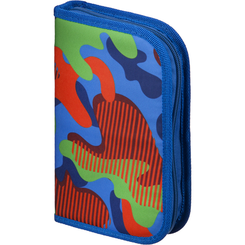 Изображение товара Пенал односекционный Комус Класс Милитари синий стильный и прочный для учеников