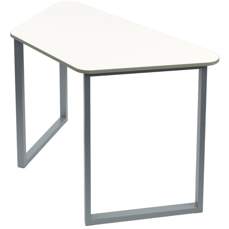 Изображение товара Учебный стол двухместный трапециевидный с закругленными углами