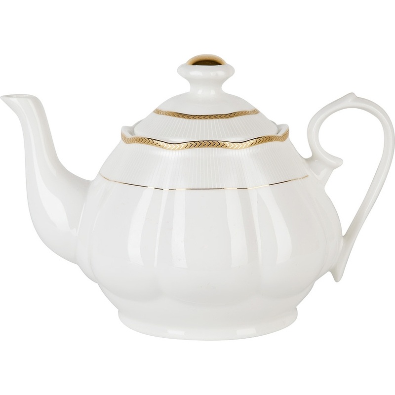 Изображение товара Чайник Nouvelle Home White Chic 1350 мл золотистый/белый