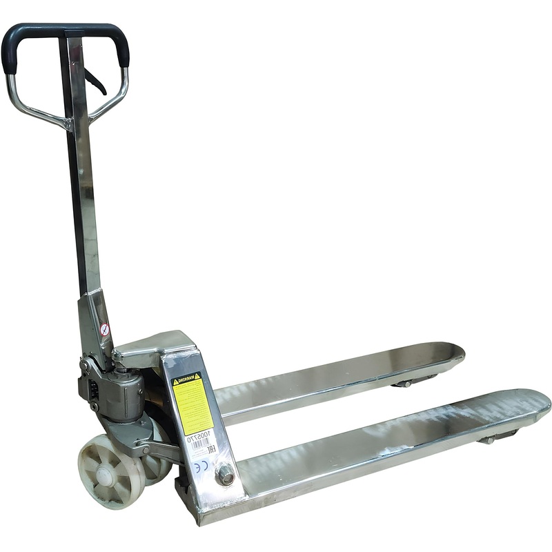 Изображение товара Гидравлическая тележка Xilin BFS 2500 кг нержавеющая сталь с нейлоновыми колесами