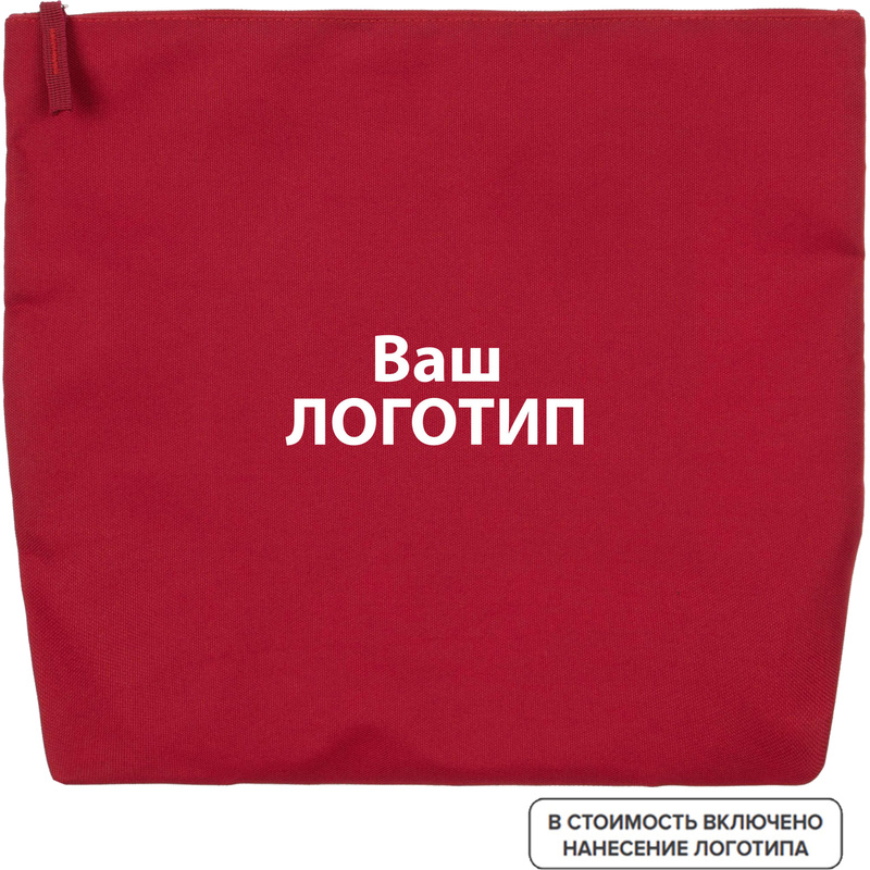 Изображение товара Несессер Opaque из полиэстера красный с нанесением логотипа, 50 штук