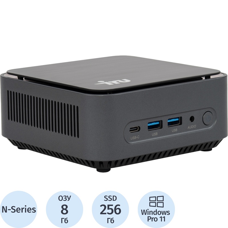 Изображение товара Неттоп iRU Planio N-Series N100/DDR4 8 ГБ/SSD 256 ГБ/Windows 11 Pro (2164236)