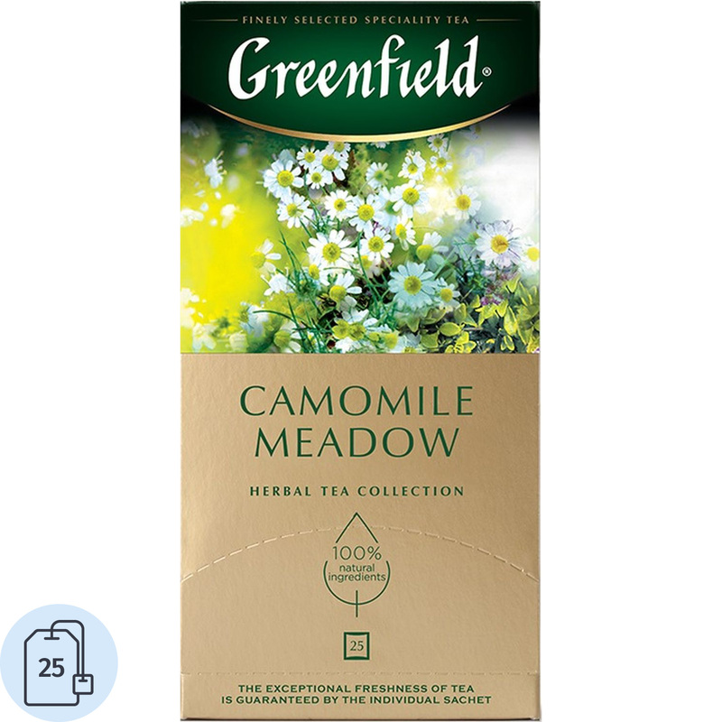 Изображение товара Травяной чай Greenfield Camomile Meadow 25 пакетиков, ромашка и личи