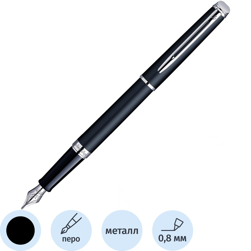 Изображение товара Ручка перьевая Waterman Hemisphere Matt Black PТ черного цвета