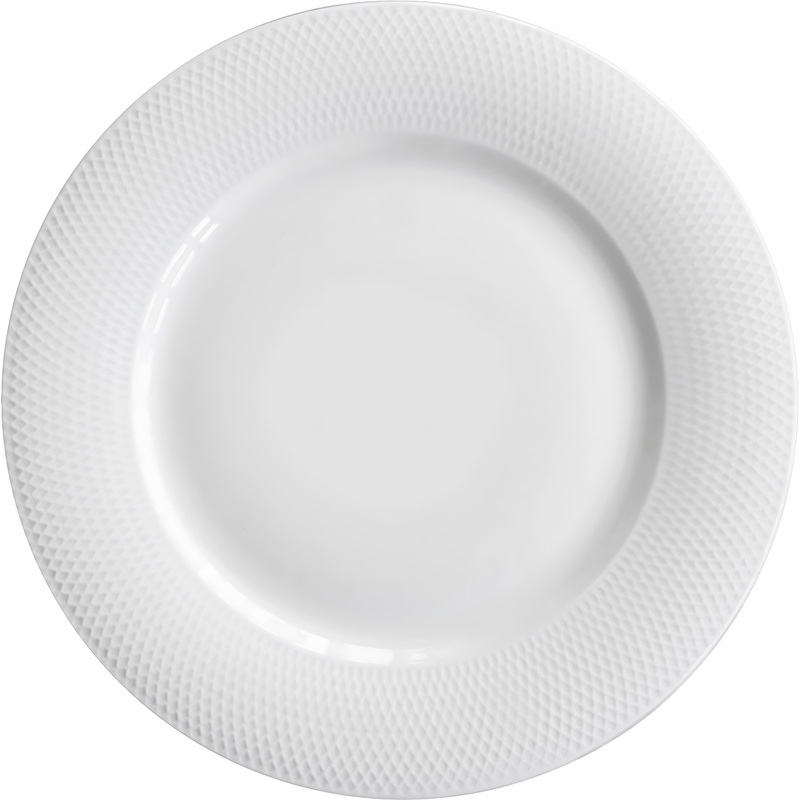 Изображение товара Обеденная фарфоровая тарелка Tudor England Royal Sutton 23 см белая профессиональная