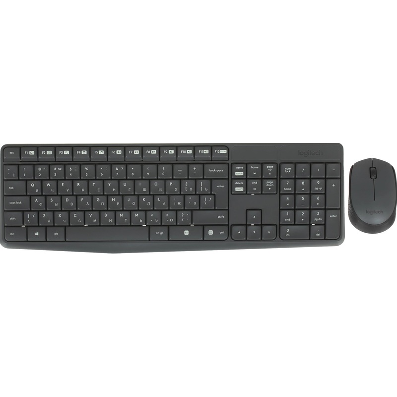 Изображение товара Беспроводной комплект клавиатура и мышь Logitech MK235 с русской раскладкой
