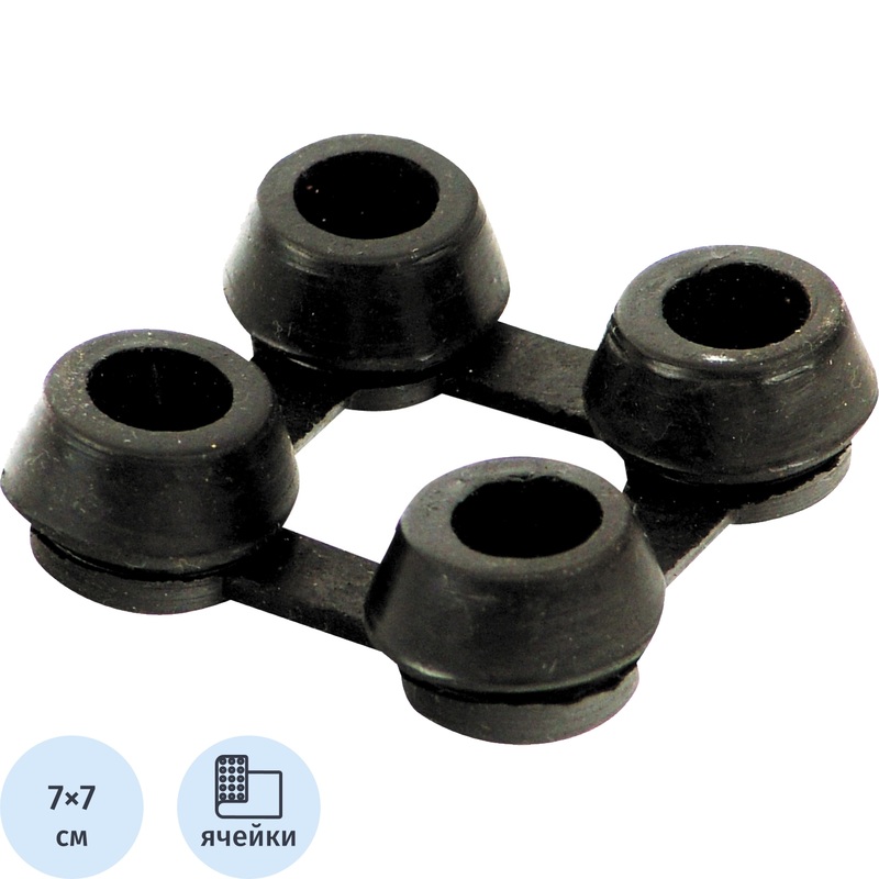Изображение товара Соединитель для резиновых покрытий 7x7 см черный для сборных резиновых ковриков
