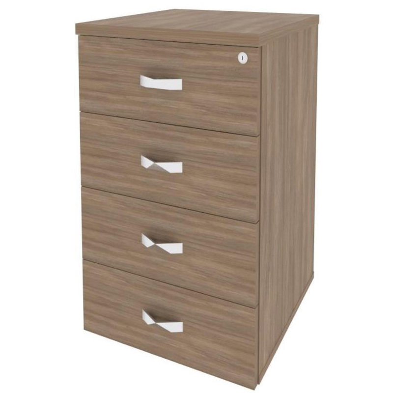 Изображение товара Тумба приставная Onix O.TP-4 с 4 ящиками и центральным замком