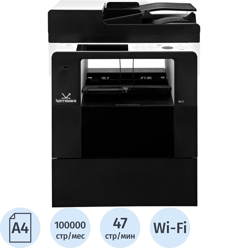 Изображение товара МФУ лазерное монохромная печать А4 Катюша M247ep-pp Wi-fi, Ethernet (RJ-45), USB