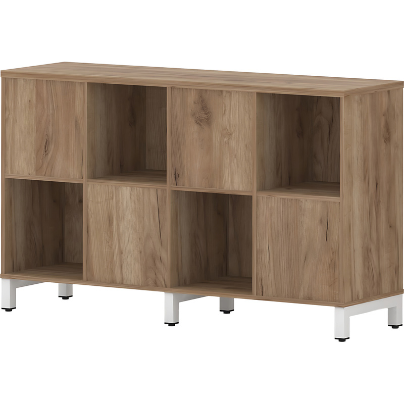 Изображение товара Стеллаж Style Project SN.NSD-241 низкий 4 полки дуб табак/белый