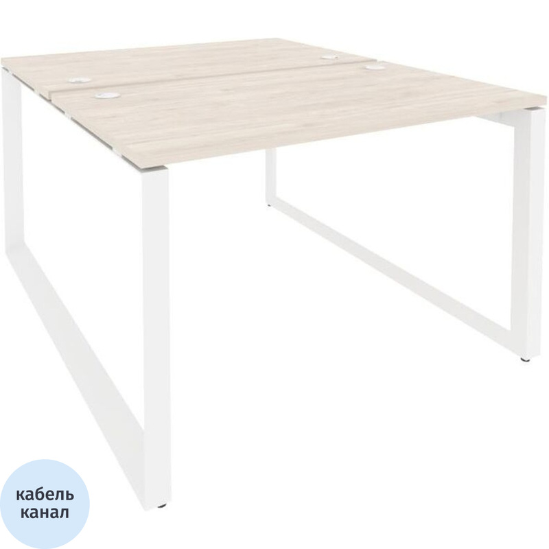 Изображение товара Рабочая станция ONIX-О O.MO-D.RS-2.2.7 для двух рабочих мест светлая