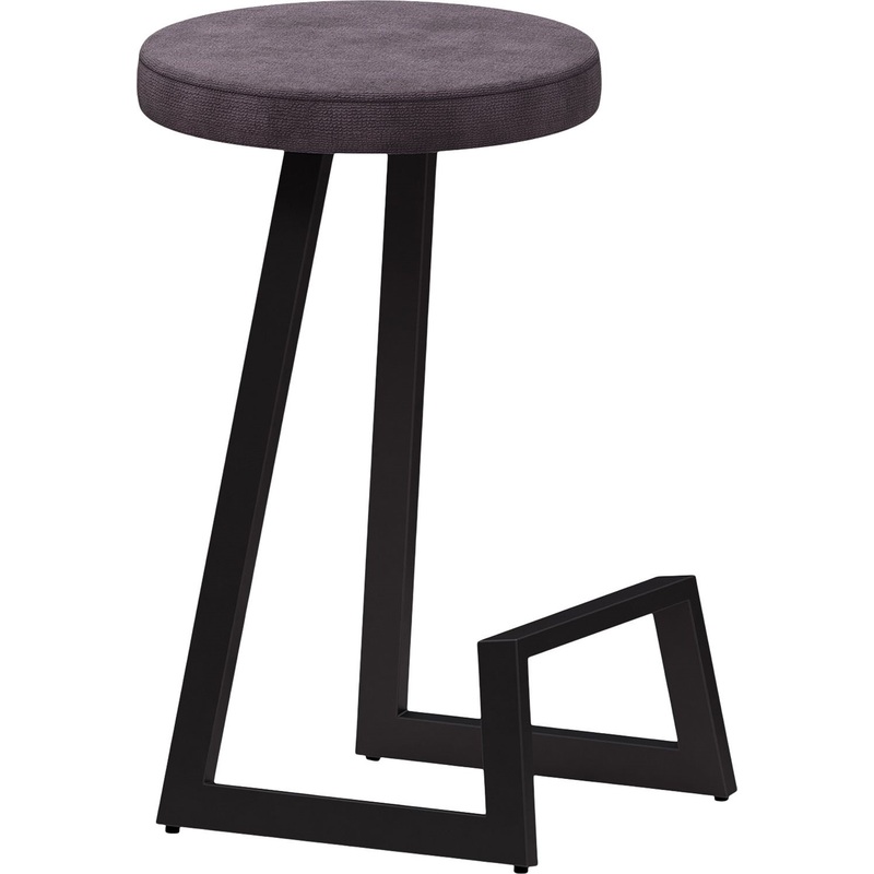 Изображение товара Стул барный Корс-65 софт велюр серый/чёрный