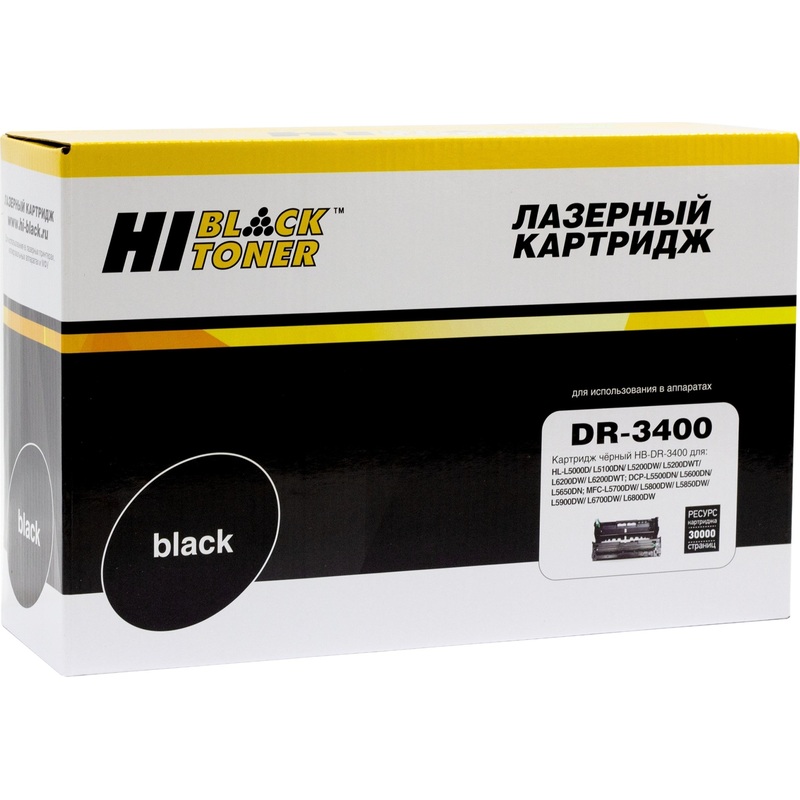 Изображение товара Фотобарабан Hi-Black HB-DR-3400 3400 для Brother чёрный совместимый