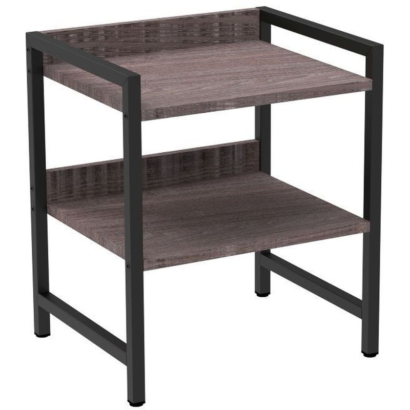 Изображение товара Прикроватная тумба Комус Мебель Онега-12 с металлическим каркасом и открытыми полками