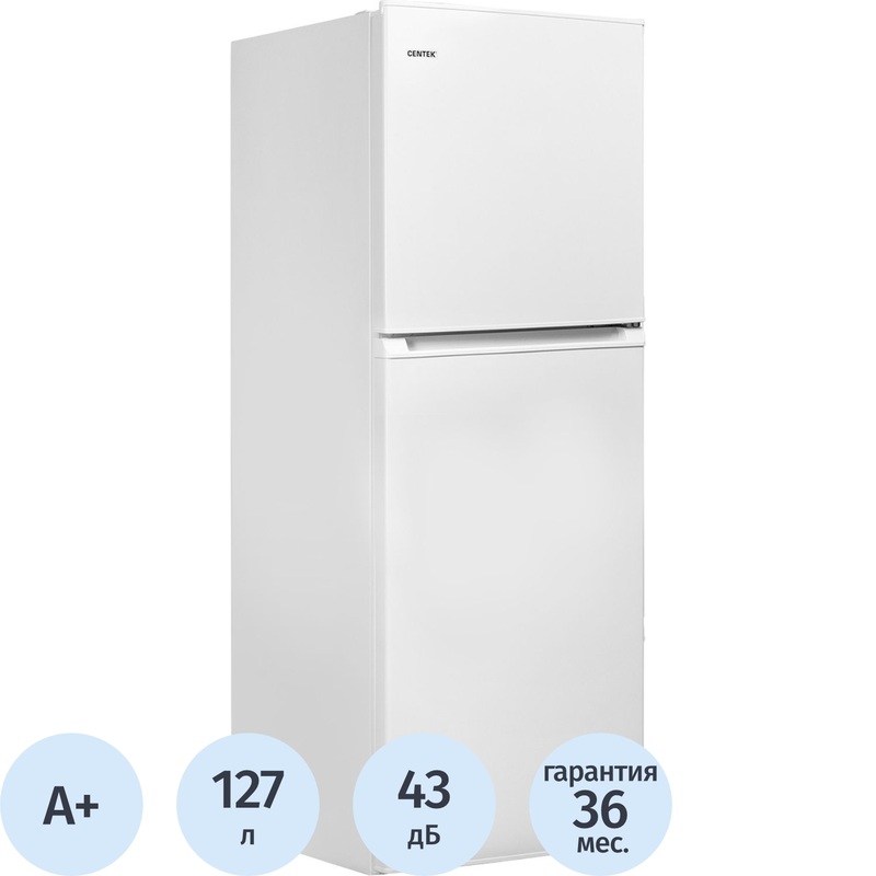 Изображение товара Двухкамерный холодильник Centek CT-1710 белый, 127л, A+