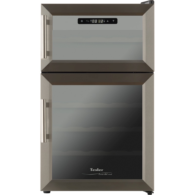 Изображение товара Винный шкаф Tesler WCD-242 чёрный 70 литров 2 камеры холодильник для вина