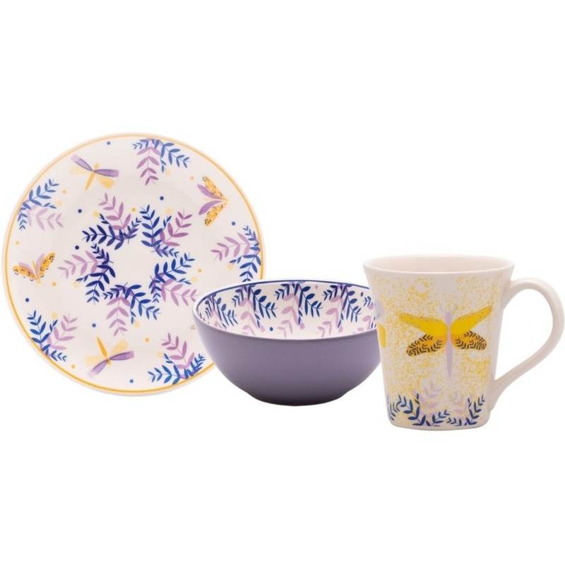 Изображение товара Набор столовой посуды Oxford 3 предмета разноцветная керамика для дома и бизнеса