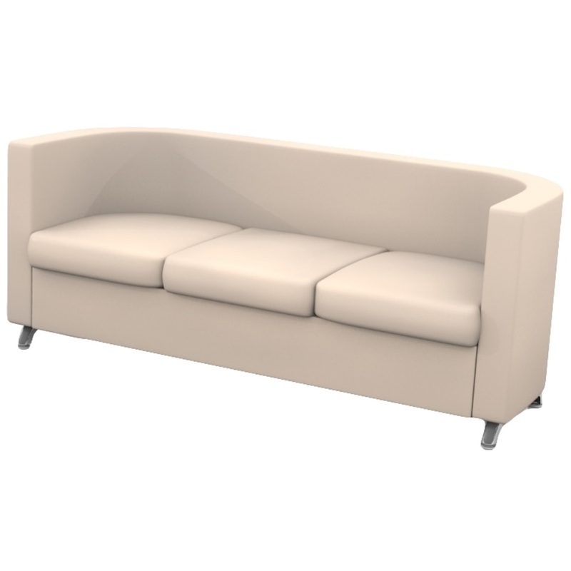 Изображение товара Диван трехместный Эрго Ecotex 3015 светло-бежевый искусственная кожа