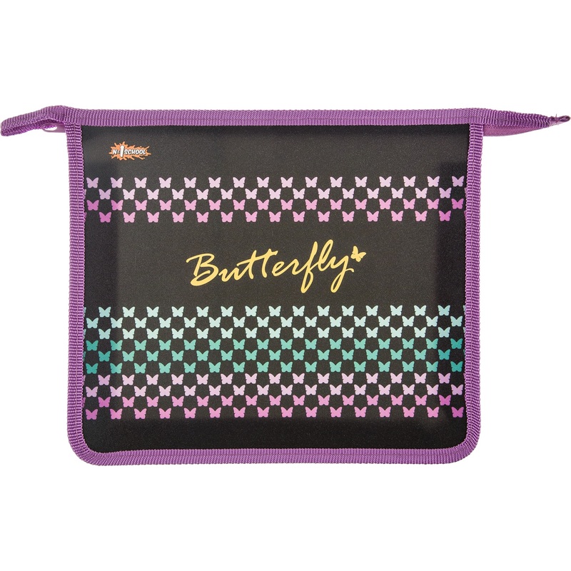 Изображение товара Папка для тетрадей Комус Класс Butterfly А5 пластик с 1 отделением на молнии