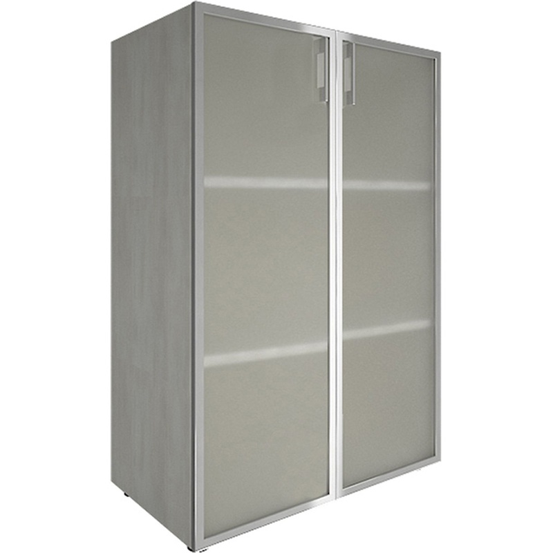 Изображение товара Шкаф для документов LT ST 2 4R со стеклом снежная патина 800х450х1195 мм