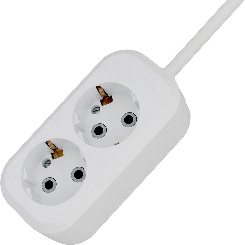 Изображение товара Удлинитель PROGIX US2GXB3 2 розетки 3 м с заземлением белый