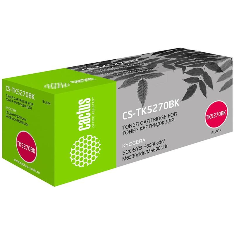 Изображение товара Картридж лазерный Cactus TK-5270K для Kyocera черный совместимый уценка