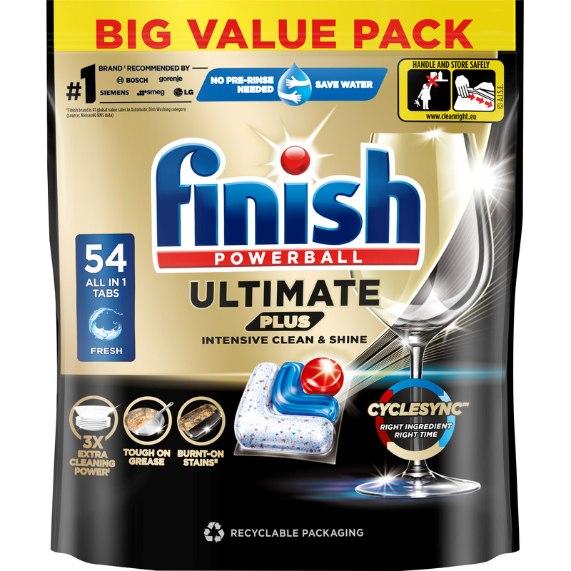 Изображение товара Капсулы для посудомоечной машины Finish Ultimate Plus 54 шт. с технологией CycleSync