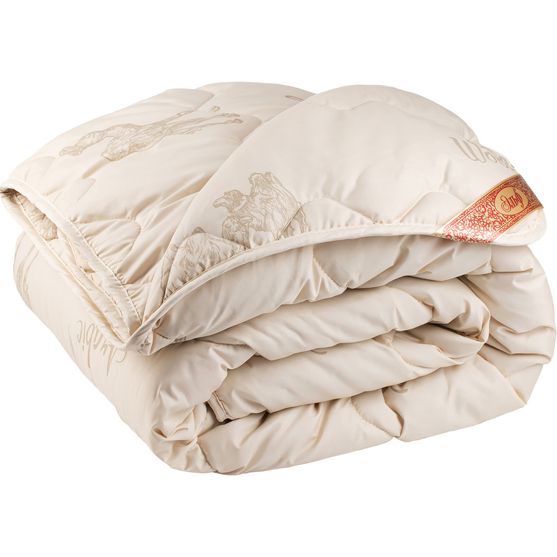 Изображение товара Одеяло 2-спальное Эльф 172x205 см стёганое с кантом бежевое экологичное