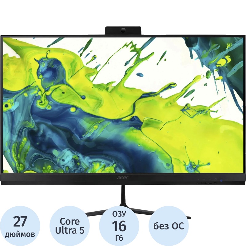 Изображение товара Моноблок Acer Aspire C27B 27 IPS SSD 16 ГБ Wi-Fi Bluetooth без ОС