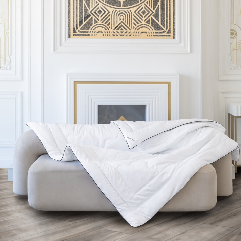 Изображение товара Одеяло Verossa Шелк 140x205 см стёганое с кантом белое всесезонное