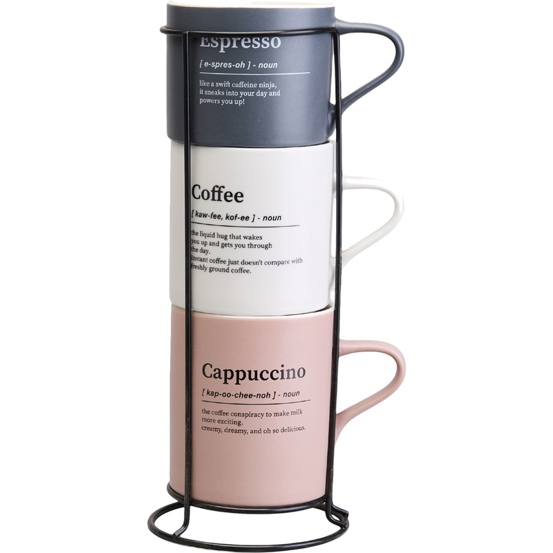 Изображение товара Набор кружек Lefard 250, 320, 400 мл с подставками, 4 предмета