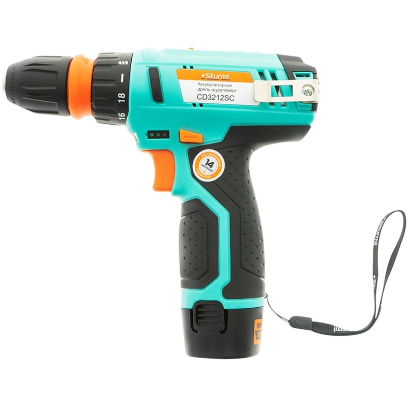 Изображение товара Дрель-шуруповёрт Sturm CD3212SC 12 В Li-ion с 2 аккумуляторами