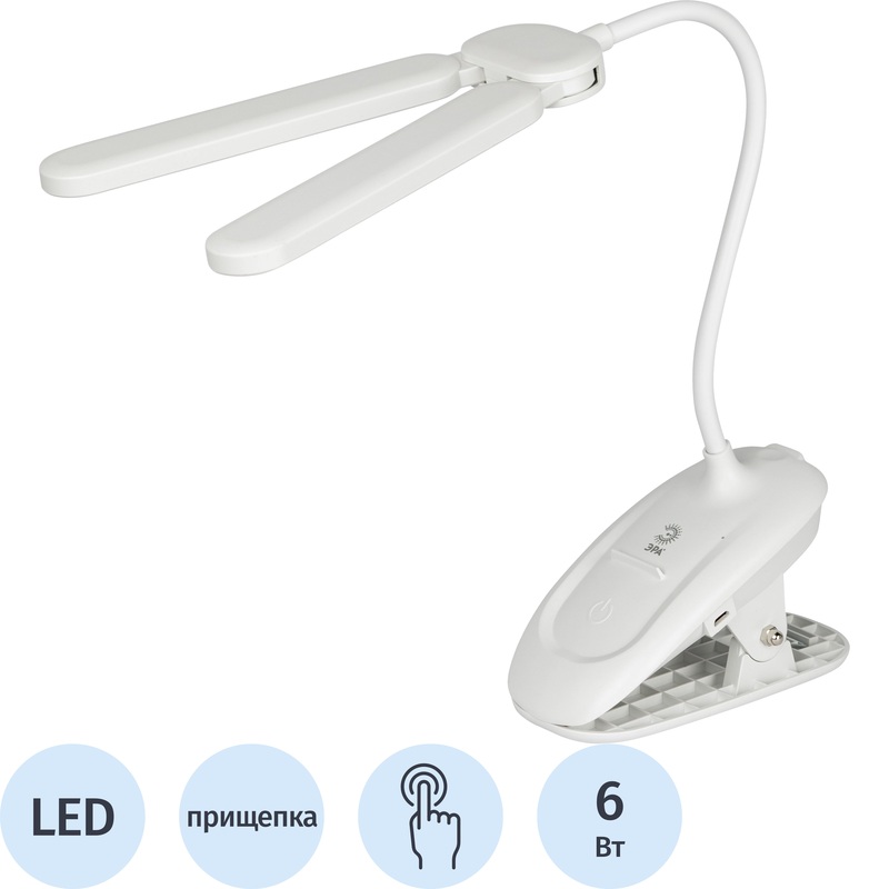 Изображение товара Светильник настольный Эра NLED-512-6W-W белый