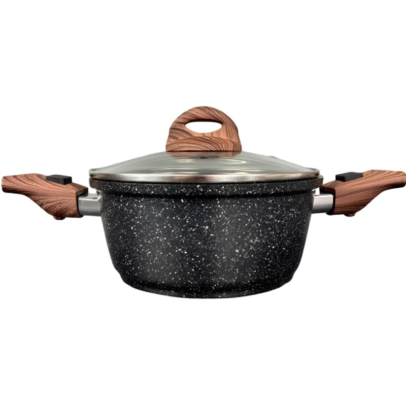 Изображение товара Кастрюля Panairo Eco induction (ECO-KAS-3-S2.wd-K.wd-I) 3.3 л литой алюминий с крышкой