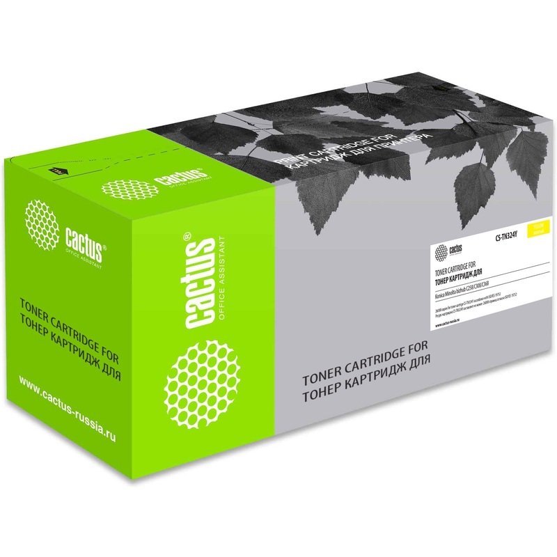 Изображение товара Картридж лазерный Cactus TN324Y CS-TN324Y для Konica Minolta жёлтый совместимый