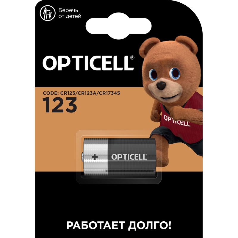 Изображение товара Батарейка CR123 Opticell Specialty литиевая 3 В 1 шт блистер