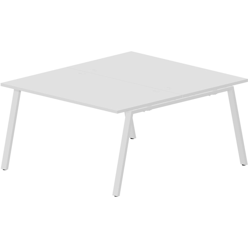 Изображение товара Стол письменный Arena ARN2TG148BLBL с двумя рабочими местами белый