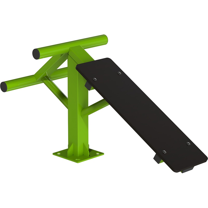 Изображение товара Уличный тренажер для пресса ТС 149 с фанерной платформой и металлическим каркасом