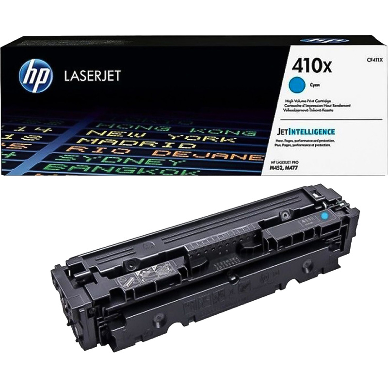 Изображение товара Лазерный картридж HP 410X CF411X голубой повышенной емкости оригинальный