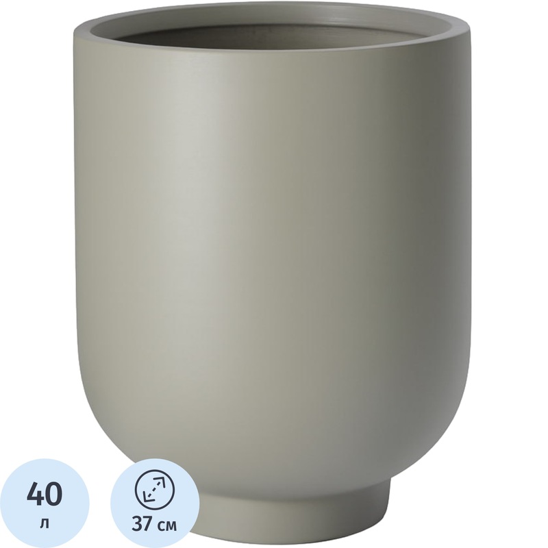 Изображение товара Кашпо Idealist lite Нео Сатин 40 л светло-зелёное (49x37 см)