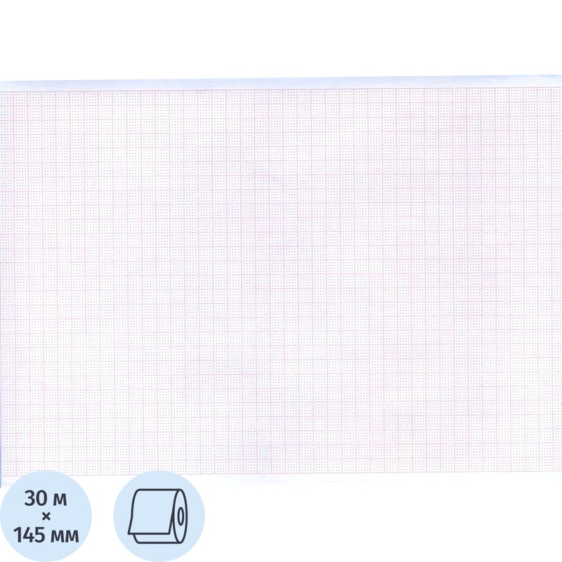 Изображение товара Лента тепловой регистрации Комус Медицина для ЭКГ 145x30, 30м, оранжевая