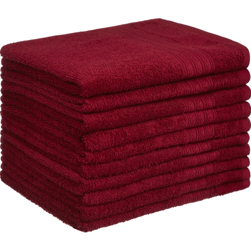 Изображение товара Махровое полотенце Luscan 40x70 см 400 г/кв.м бордовое 10 шт.