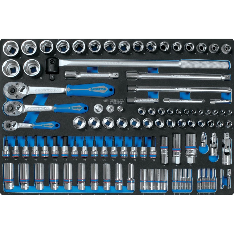 Изображение товара Набор торцевых головок King Tony 4-32 мм 1/2 1/4 3/8 103 предмета