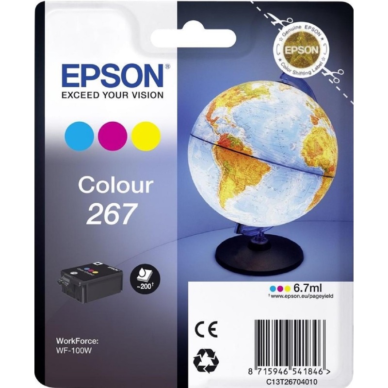 Изображение товара Картридж струйный Epson T267 C13T26704010 CMY оригинальный