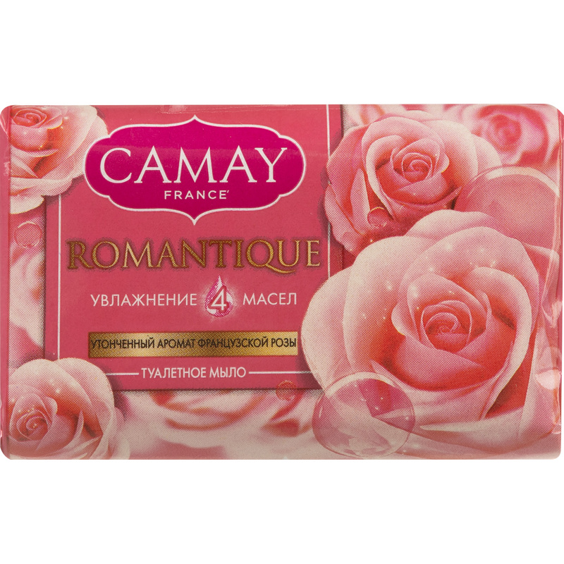 Изображение товара Туалетное мыло Camay Романтик 85 г для лица и тела с цветочным ароматом
