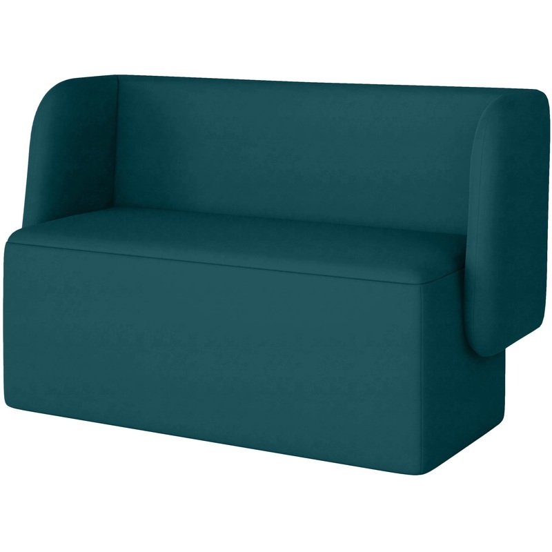 Изображение товара Двухместный диван Стримлайн Д5-02 зеленый ткань мебель для общественных помещений