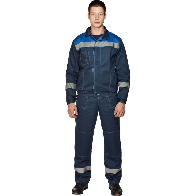 Изображение товара Костюм рабочий летний мужской л20-КПК с СОП синий/васильковый 56-58